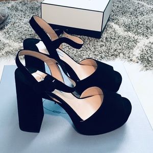 Open toe platform Prada heels
